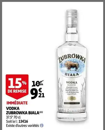 Auchan Zubrowka vodka biala offre