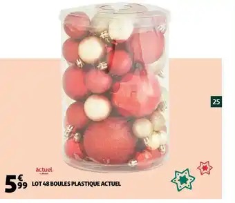 Auchan Auchan lot 48 boules plastique offre
