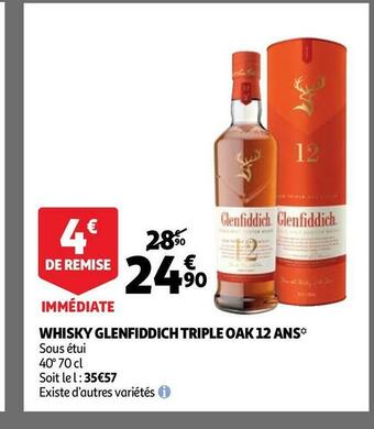 Auchan Glenfiddich whisky glenfiddich triple oak 12 ans offre