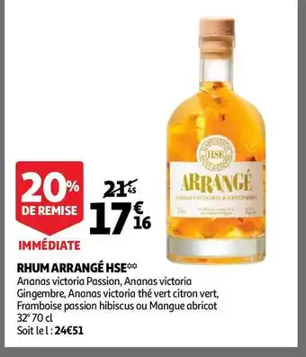 Auchan Hse rhum arrangé offre