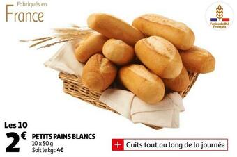 Auchan Petits pains blancs offre