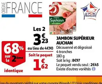 Auchan Auchan jambon supérieur offre
