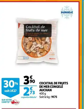 Auchan Auchan cocktail de fruits de mer congelé offre
