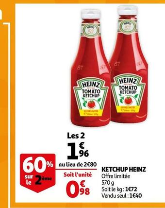 Auchan Heinz ketchup offre