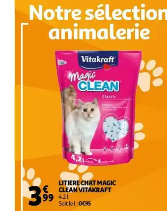 Auchan Vitakraft litiere chat magic clean offre