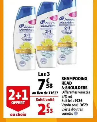 Auchan Head & shoulders shampooing offre