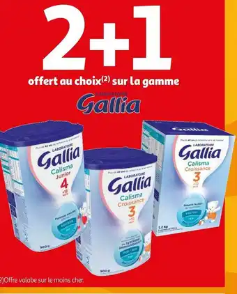 Auchan Gallia bon plan sur la gamme des produits de la marque gallia offre