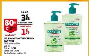 Auchan Sanytol gel lavant antibactérien offre