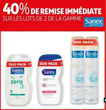 Auchan Sanex bon plan sur les lots de 2 de la gamme sanex offre