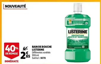 Auchan Listerine bain de bouche offre
