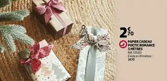 Auchan Auchan papier cadeau poetic romance 5 mètres offre
