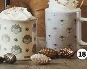 Auchan Actuel mug 32 cl décor "renard" offre