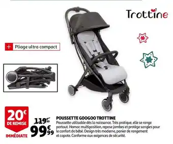 Auchan Trottine poussette googoo offre