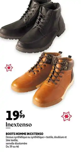 Auchan In extenso boots homme offre