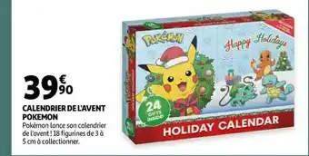 Auchan Pokemon calendrier de l'avent offre