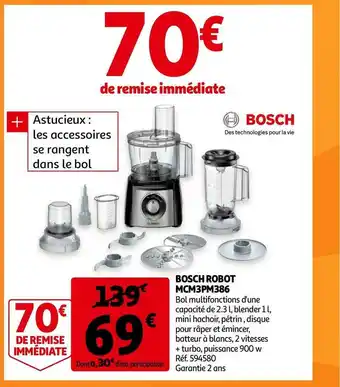 Auchan Bosch bosch robot mcm3pm386 offre