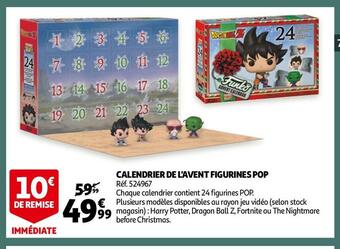 Auchan Calendrier de l'avent figurines pop offre