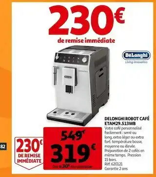 Auchan Delonghi robot café etam29.513wb offre