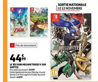 Auchan Nintendo le jeu shin megami tensei v sur switch offre