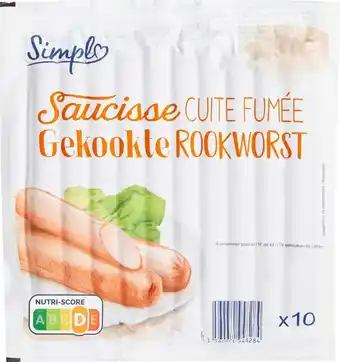Carrefour Market SIMPL' Saucisse cuite fumée offre