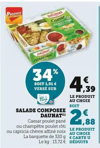 Super U DAUNAT SALADE COMPOSEE offre