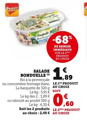 U Express BONDUELLE Salade offre
