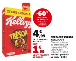 U Express TRESOR KELLOGG'S CEREALES offre