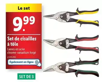 Lidl Set de cisailles à tôle offre