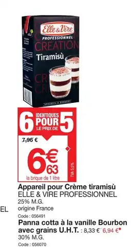 ELLE & VIRE PROFESSIONNEL Appareil pour Crème tiramisù