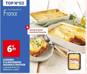 Auchan Supermarché AUCHAN LE TRAITEUR LASAGNES À LA BOLOGNAISE offre
