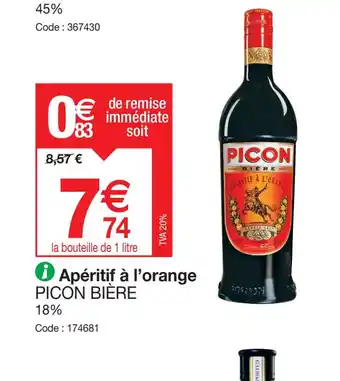Promocash PICON BIÈRE Apéritif à l'orange offre