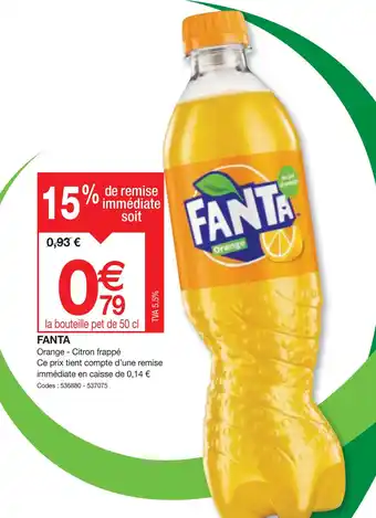 Promocash FANTA Orange Citron frappé offre