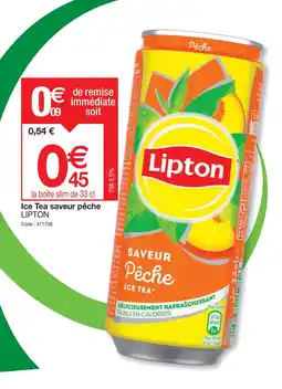 Promocash LIPTON Ice Tea saveur pêche offre