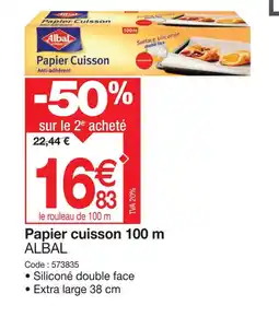 Promocash ALBAL Papier cuissone 100 m offre