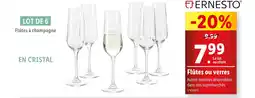 Lidl ERNESTO Flûtes ou verres offre