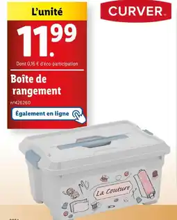 Lidl CURVER Boîte de rangement offre