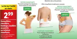 Lidl Genouillère, chevillère, bandage,coudière ou patchs ou ceinture chauffants offre