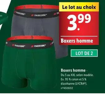 Lidl PARKSIDE Boxers homme offre