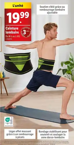 Lidl Ceinture lombaire offre