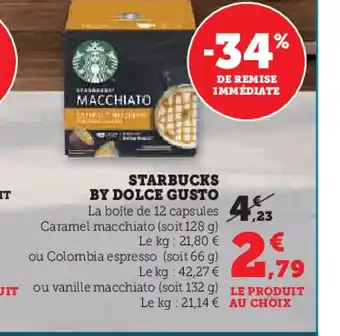 Super U STARBUCKS By dolce gusto offre