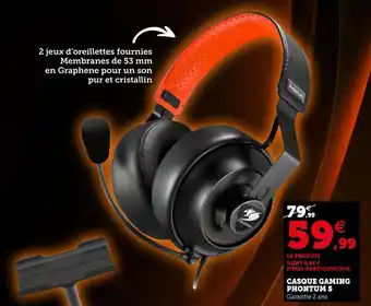 Hyper U Casque gaming phontum s offre