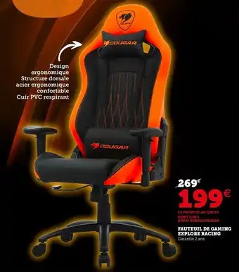 Super U Fauteuil de gaming explore racing offre