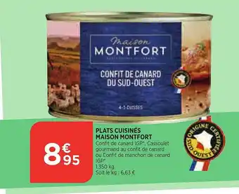 Bi1 Plats Cuisinés Maison Montfort offre
