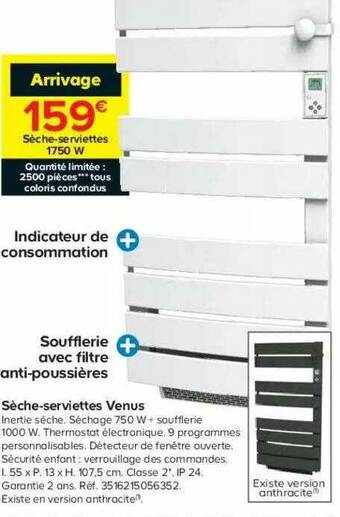 Castorama Sèche-serviettes Venus offre