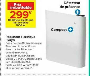 Castorama Radiateur électrique Florya offre