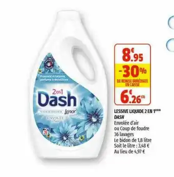 Coccinelle Express Lessive Liquide 2 En 1 Dash offre