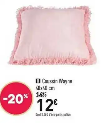 Conforama Coussin Wayne 40 X 40 Cm offre