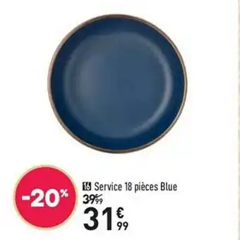 Conforama Service 18 Pièces Blue offre