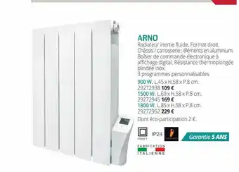 Gedimat Radiateur Inertie Fluide Arno offre