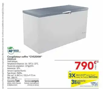METRO Congélateur Coffre offre
